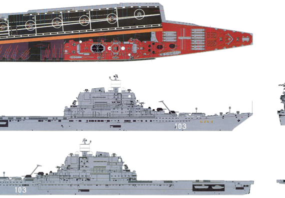 Корабль СССР Baku [Aircraft Carrier] - чертежи, габариты, рисунки